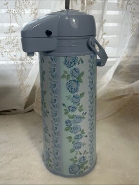 Loveshack fancy blue coquette floral rose hot water or hot chocolate dispenser